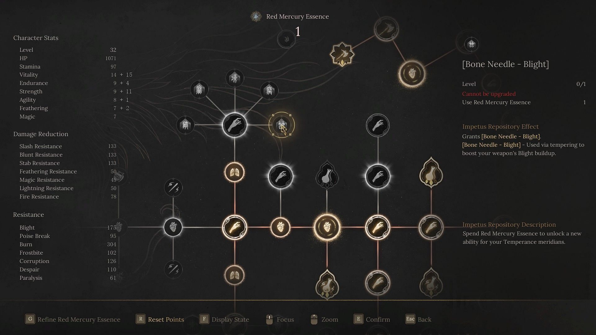 Bone Needles or Temperance Abilities (Image via 505 Games)